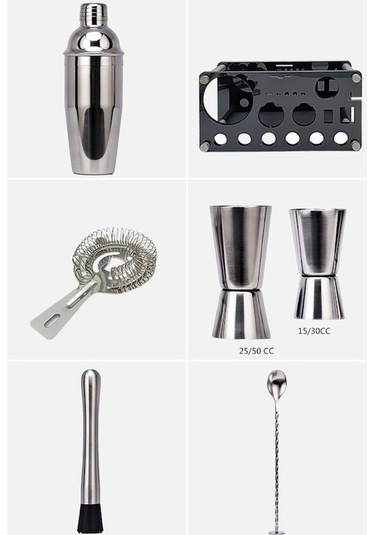 Pazly Tcherchi Paslanmaz Çelik Kokteyl Seti - Gümüş Zi, Lüks Mutfak Aksesuarı