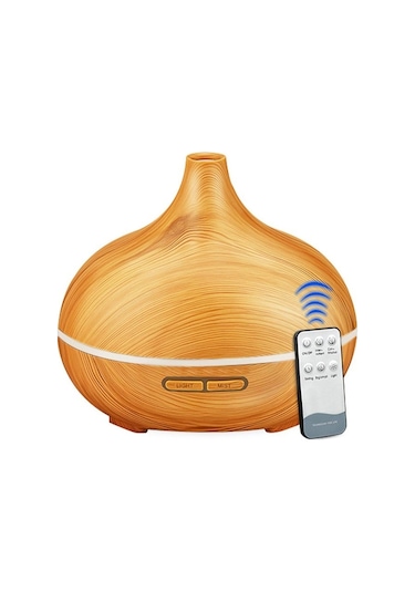 Hava Nemlendirici Hava Difüzör Kokulu Uçucu Yağ Aroma Difüzör 550 Ml Kumandalı Led Işıklı