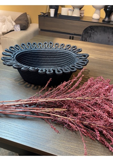 Galaxy Doğal, Jüt, Desenli, Sepet, Dolap Içi, Çocuk Odası, Düzenleyici, Saklama Sepeti Siyah