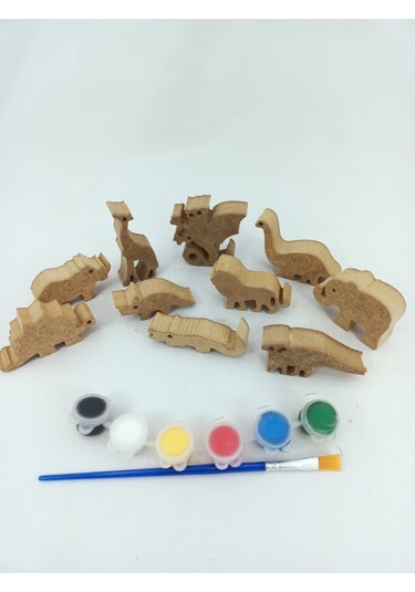 Neşeli Ahşap Okul Öncesi Etkinlik .ahşap Boyama Seti.. Eğitici Ahşap Boyası. Oyuncak Hayvan