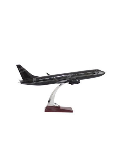 Zekupp Boeing 737-800 1/100 Ölçek Çizgi Detaylı Siyah Tasarımlı Model Uçak
