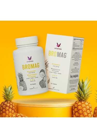 Vitisfera Bromag Bromelain Magnezyum Kompleks Vitamin B6 60 Tablet