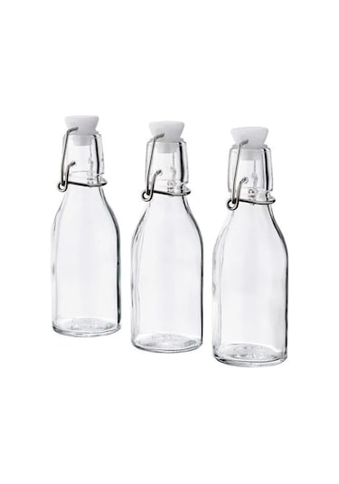 Sumuhome Korken Cam Su Şişesi Yağdanlık Sürahi 15 Cl 3 Adet