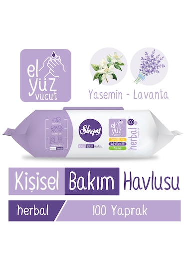 Sleepy Herbal Kişisel Bakım Havlusu 100 Yaprak Tekli