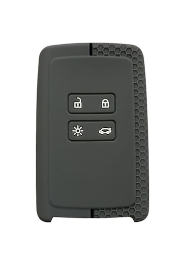 Gma Keys Renault Clio E-tech Austral Megane E-tech 4 Anahtar Koruma Kılıfı Petek Desenli Gri Siyah