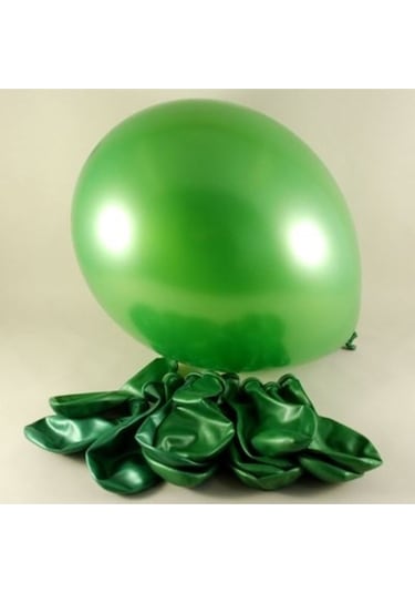 Yeşil Renkli Metalik 12 Li Balon Seti
