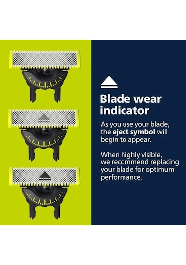 Philips Oneblade Yedek Bıçaklarıyla Uyumlu 3'lü Tıraş Bıçağı Paketi 360 Dönebilen One Blade Pro Bıçaklar