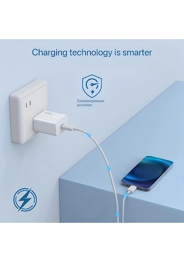 Honeybeeshop Beşli Fiş 1m Kablo Samsung İpdone Uyumlu Hızlı Şarj Cihazı 25w Usb C Ve Usb Cden Lightning Kablolu
