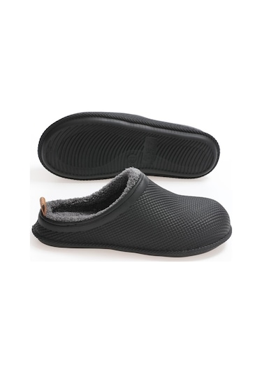 Gezer Kışlık Islak Zemin Erkek Terlik (554652418) Siyah