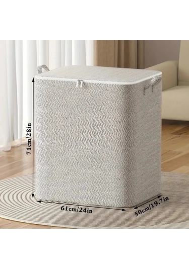 1 Adet Ev Büyük Kapasiteli Saklama Çantası Dokunmamış Malzeme, Gri