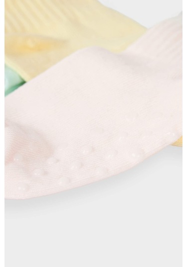 DeFacto Kız Bebek Kaydırmaz Taban 3'lü Pamuklu Uzun Çorap E4769A5NSKR1