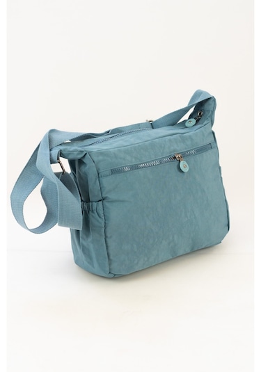 Krinkıl / Klinkır Su Geçirmez Kumaş Çok Gözlü Çapraz Kol Ve Omuz Postacı Çantası Indigo Mavi 5835 Mavi