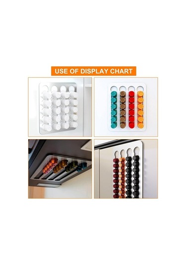 Metabagua Pod Tutucu 40 Pod Tutucu Paslanmaz Çelik Duvara Monte Kahve Kapsülü Organize Ofisler Için Uygun M7uvep Çok Renkli