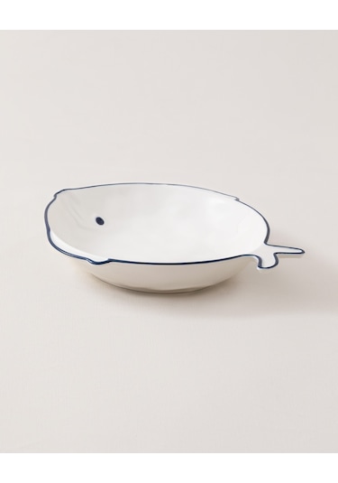 Madame Coco Marine 24 Cm Çukur Tabak Td - Marıne - 02 Çukur Tabak-mavi/beyaz