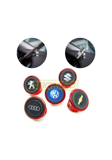 Kırmızı Mıknatıslı Metal Telefon Tutucu