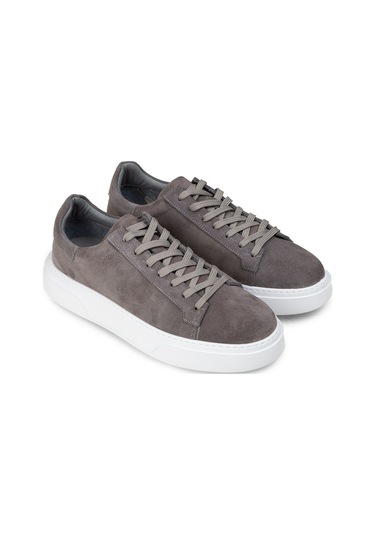 Deery Erkek Hakiki Süet Gri Sneaker Ayakkabı - 04651mgrıe01