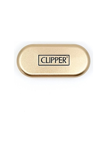 Clipper Metal Taşlı Altın Çakmak
