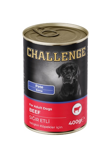 Challenge Pate Sığır Etli Yetişkin Köpek Konservesi 400 G