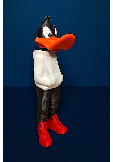3dbaskı 26 C M Daffy Duck Figürü, Looney Tunes Figür, Çizgi Film Figürü Space Jam - Daffy Duck