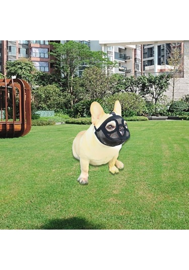 Homyl Ayarlanabilir Pet Köpek Maskesi Anti Tam-örgü-siyah-s