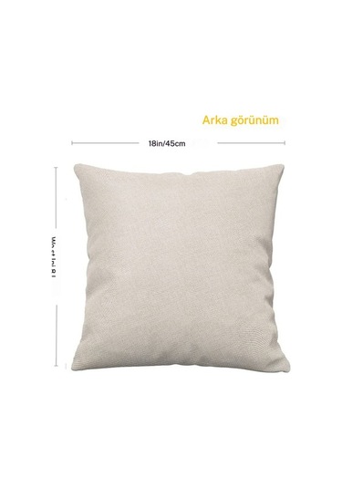 Novahub Yastık Kırlent Kılıfı: Yeşil Bitki, Çiçekli Devetabanı Yeşil Yeşil