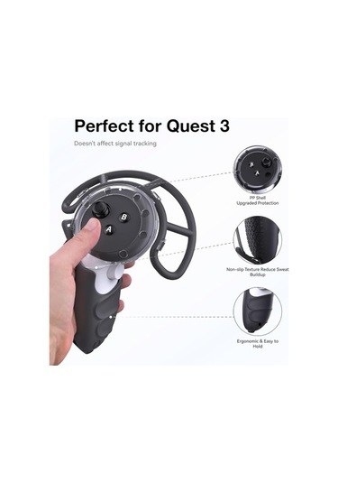 Meta Quest 3 Denetleyicisi İçin Parmaklıklu Koruma Etui