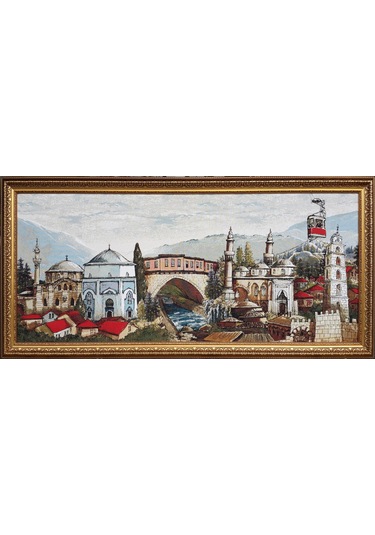 Manzara Serisi-11 Dokuma Goblen Kumaş-Bursa Kolajı