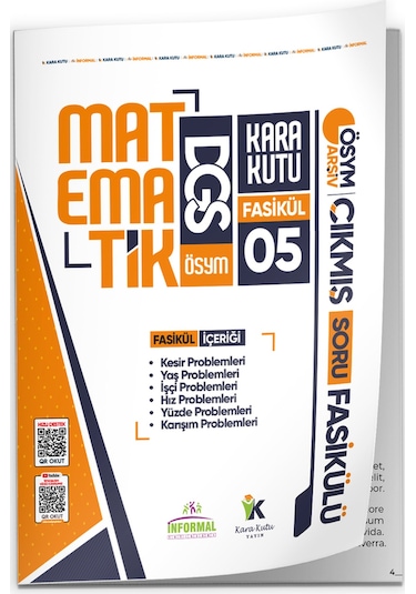 2026 Dgs Matematik Kara Kutu 5.fasikül Ösym Çıkmış Soru Bankası Problemler 2 Çözümlü Modüler Set