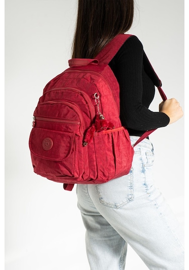 Orta Boy Sırt Çantası Ultra Hafif Çok Cepli Kırmızı Model: 571-3j - Kırmızı