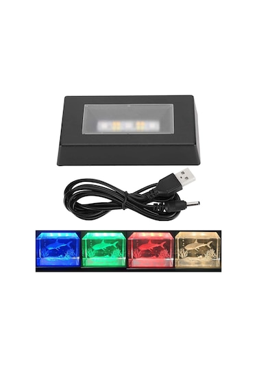 Suntek Renk Değiştiren Işık Standı Kristal Ekran Takı Siyah Çok Renkli