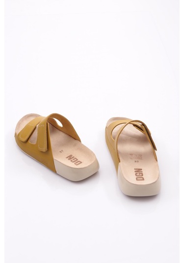 Dgn P27 Kadin Çift Bantli Terlik P27-1512-R12616 Sarı