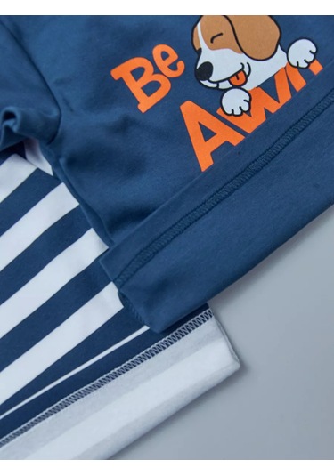 Ramelka Bebekler İçin Tişört Seti 2 Parçalı 211303235 Mavi