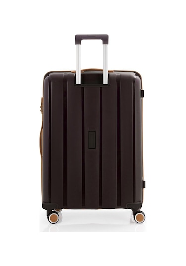 Mçs Bavul Büyük Ve Kabin 2li Set Silikon Valiz V305 Kahve/şamp Kahverengi