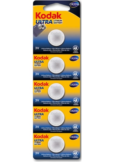 Kodak Ultra CR2016 Lityum Düğme Pil Tekli