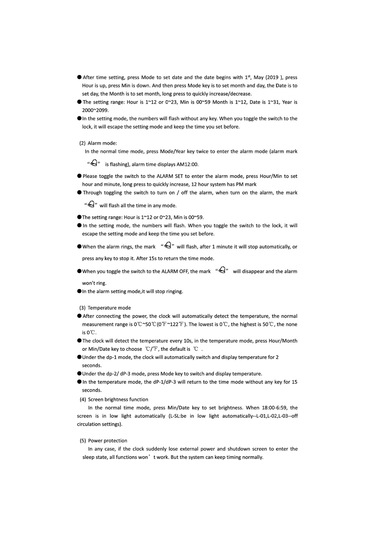 Vkemall Dijital Led Duvar/sandık Saati, Usb Ve Pil Beslemeli, 3d立体 Tasarım, Beyaz Işık, Abs Malzeme