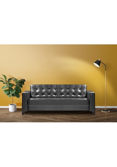 Ofiscombin 3lü Ofis Büro Koltuk Kanepe Oturma Koltuğu Martin Siyah Onesta3