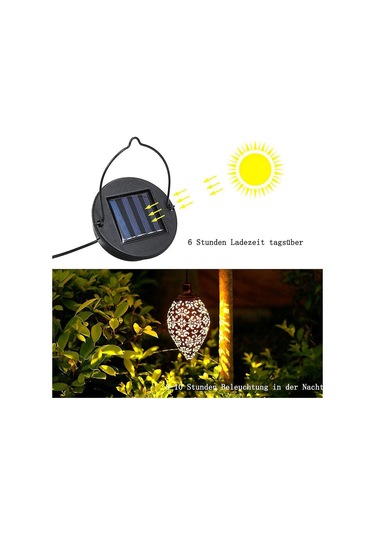 Güneş Enerjili Fener Ferforje Sokak Aydınlatma Konik