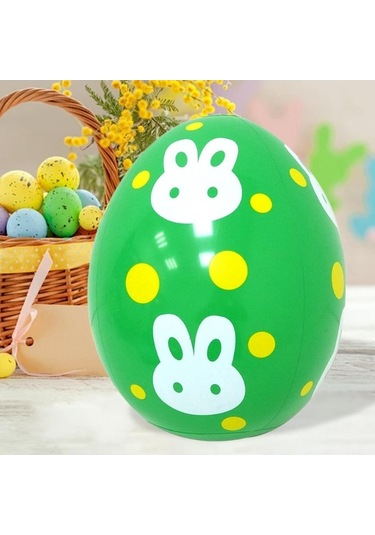 Pazly Yumurtası Yeşil Suntek Şişme Paskalya Ev Dekoru Dekorasyon Qw