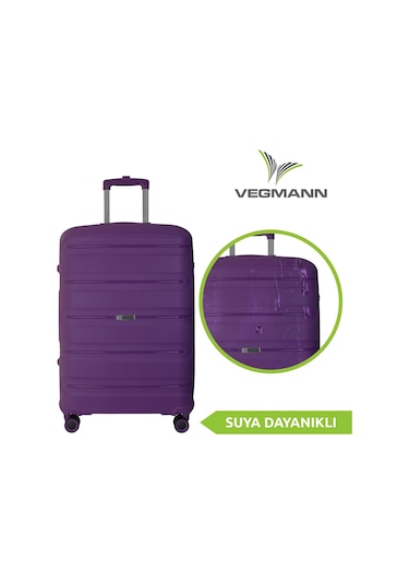 Vegmann Polipropilen Pp Atlas Violet Orta Boy Valiz Violet Mor