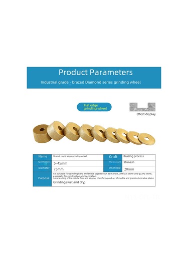 Dofolink Mermer, Kireçtaşı, Seramik Taşlar İçin Direk Kenarlı Sürekli Plesli Elmas Zımpara Testere, 20mm Kalınlıkta Kesme Ve Zımparalama Aracı