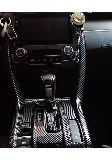 Honda Civic Fc5 Fk7 2016 - 2021 İçin Karbon Fiber Vites Çerçevesi Sağ Sol Direklerde Dahildir