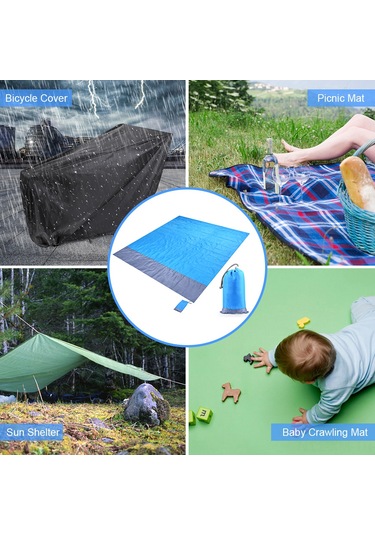 Ximistore9 Dış Mekan Çok Amaçlı Battaniye: Su Ve Yırtılmaya Dayanıklı, Güneşlik/çadır Olarak Kullanılabilir, Asker Yeşili+gri, 200x210 Cm Yeşil - Gri