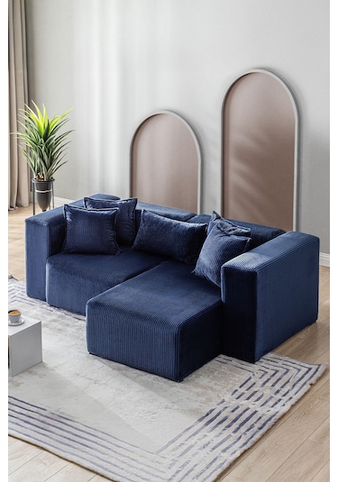 Katt Modüler Ekstra Rahat İskeletli 2 Li Koltuk 10 Renk Lacivert