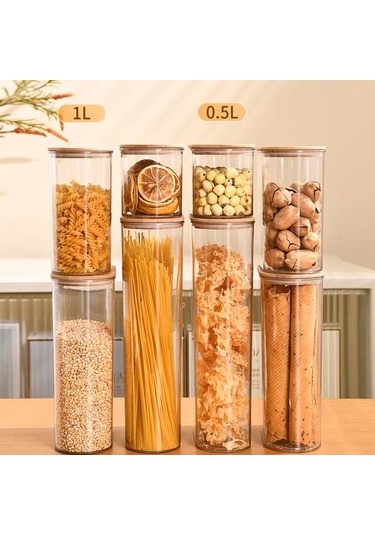 Hava Geçirmez Gıda Saklama Kabı Kapaklı Kapalı Kavanoz Büyük Kapasiteli Bpa İçermez Diğer