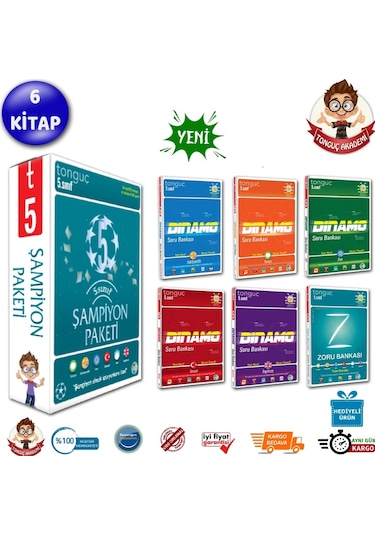 Tonguç Akademi 5. Sınıf Şampiyon Seti 2022 Hediyeli