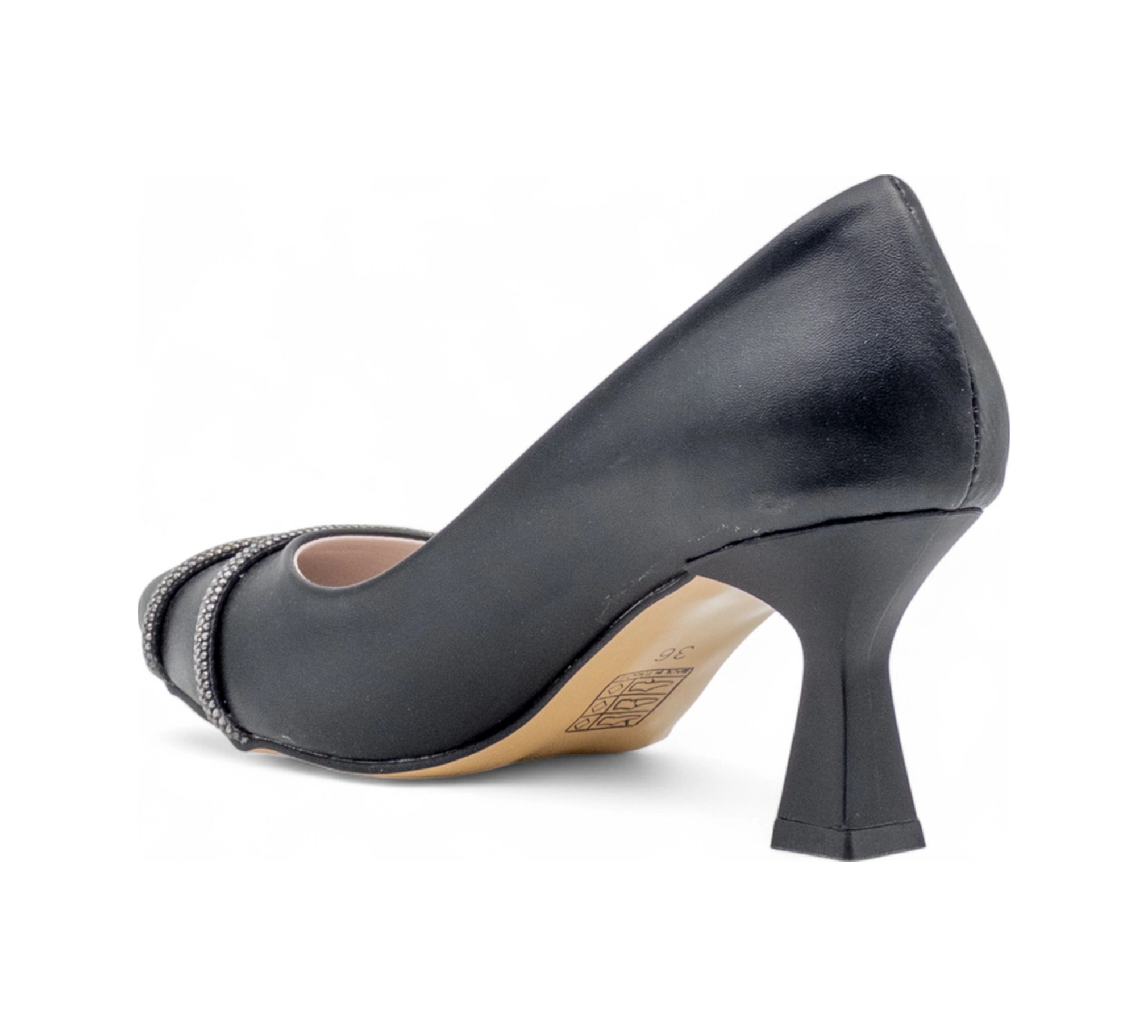 Bilener 0803 Taşlı Kadın Stiletto Siyah