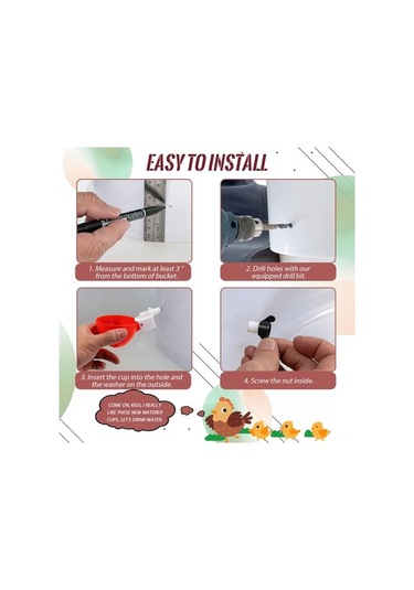 Pazly Otomatik Kümes Hayvanı Suluk Seti - 12 Adet Pp Plastik Su Kabı Tavuk, Ördek, Kaz, Hindi İçin