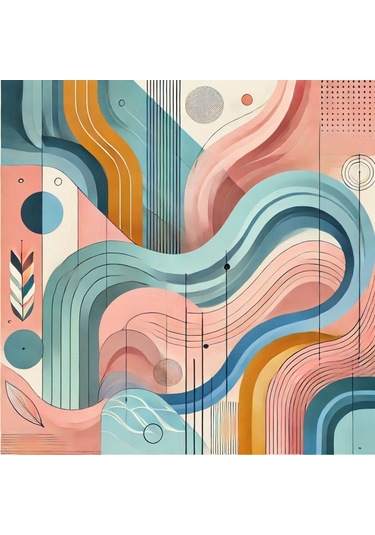 İskandinav Soyut Tablo Set Çerçevesiz 50x50cm Pvc Tablo 4'lü Set 013 Her Bir Tablo 50x50cm Büyüklüğündedir.