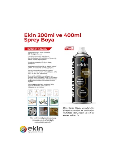 Ekin 400 Ml Sprey Boya Çimen Yeşili Renk 5 Adet Çimen Yeşil
