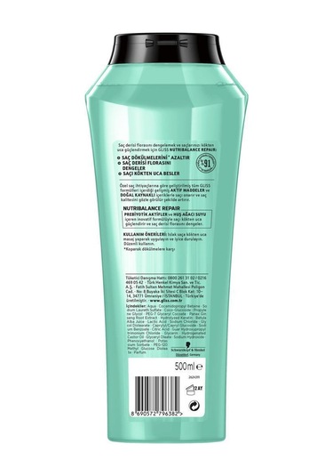Gliss Nutribalance Repair Dökülme Karşıtı Şampuan 2 x 500 ML